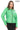 Serenith Women’s Neon Green Genuine Leather Jacket