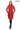 SCARLET Asymmetric ZIP Black Genuine Lambskin Leather Trench Red