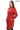 SCARLET Asymmetric ZIP Black Genuine Lambskin Leather Trench Red