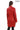 SCARLET Asymmetric ZIP Black Genuine Lambskin Leather Trench Red
