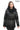 Aurevine Women’s Black Genuine Leather Jacket with Knit Shawl Collar and Suede Contrast Panels