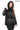 Aurevine Women’s Black Genuine Leather Jacket with Knit Shawl Collar and Suede Contrast Panels