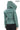 JAEEN Turquoise Genuine Lambskin Leather Jacket with Detachable Hood