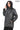 AUREN Grey Hooded Leather Trench Coat