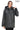 AUREN Grey Hooded Leather Trench Coat