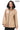 Udine Genuine Lambskin Camel Leather Jacket with Snap Button Pockets