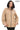 Udine Genuine Lambskin Camel Leather Jacket with Snap Button Pockets