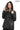 MARTA Black Detachable Hood Lambskin Leather Jacket