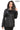 MARTA Black Detachable Hood Lambskin Leather Jacket