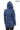 ALVEA COBALT BLUE  Detachable Hood Genuine Lambskin Leather Coat with Double-Zip Closure