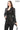 LUXE VÉRONA Women’s Black Belted Leather Trench