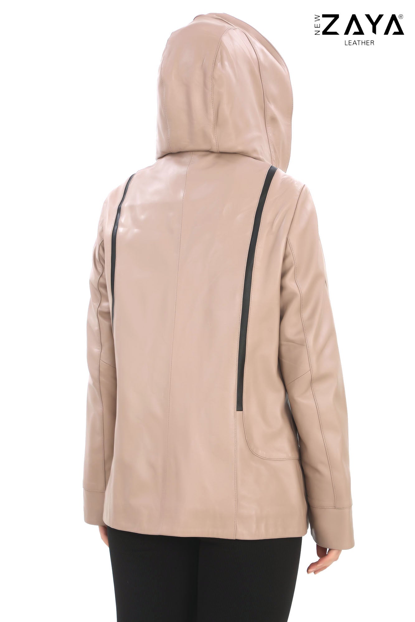 Taylor Beige Genuine Lambskin Leather Jacket
