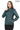 SADERNES Teal Women’s Genuine Lamb Leather Jacket with Stand Collar