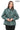 Hazel -Mint Green Stand Collar Genuine Leather Jacket