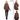 Hazel-Brown Stand Collar Genuine Leather Jacket
