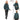 ATHENA ANTHRACITE GENUINE LEATHER & SUEDE PANELLED STATEMENT JACKET Petrol Blue