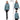 Hazel -Teal Stand Collar Genuine Leather Jacket