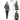 LYRA BLUE GENUINE LEATHER HOUNDSTOOTH COMBINED HOODED JACKET