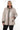 LOOREY Beige Genuine Lambskin Leather Hooded Jacket