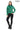 ELara Women’s Green Genuine Leather Jacket