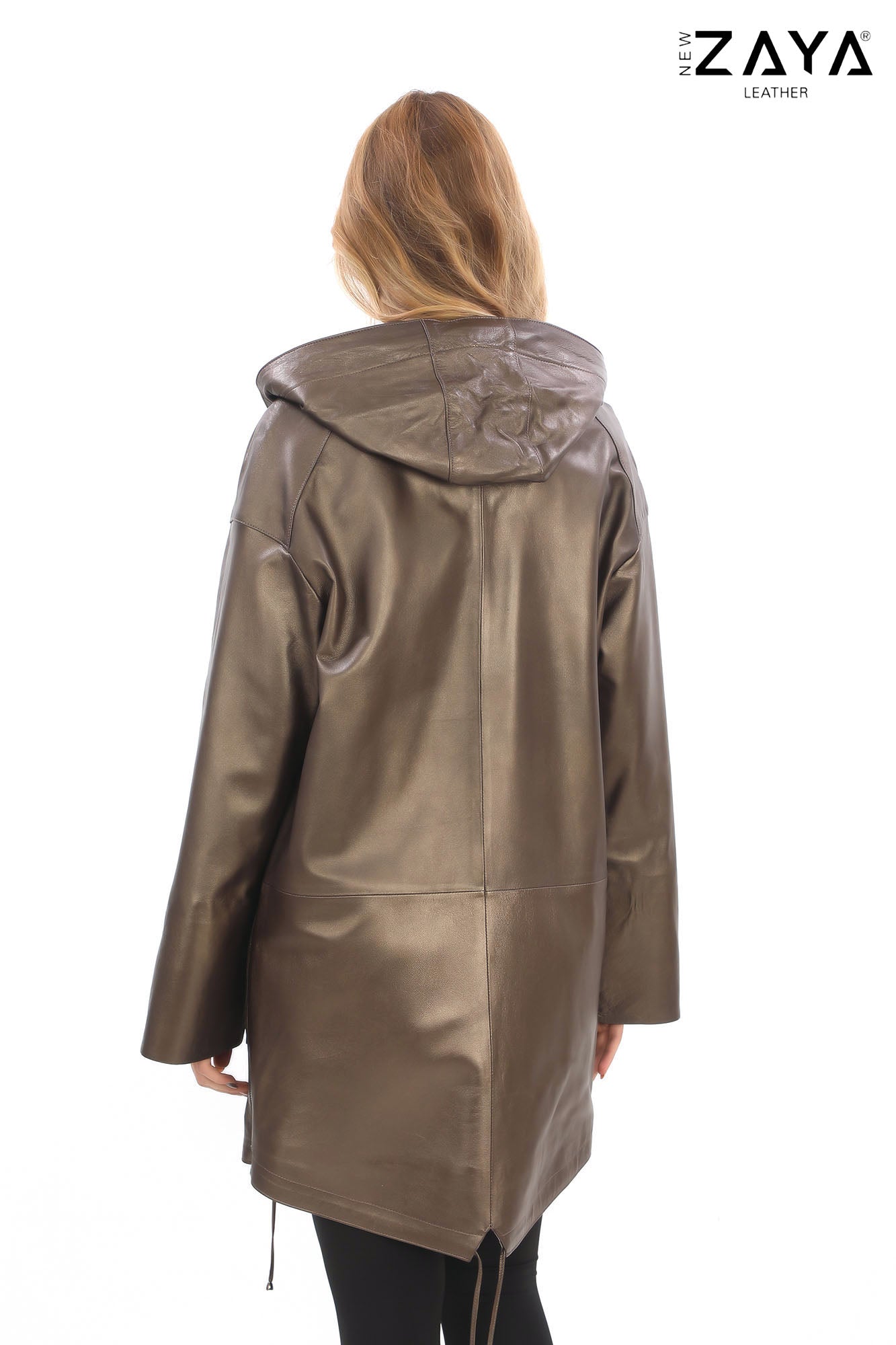 ÉLISÉA COPPER – Oversized Leather Trench Coat Copper
