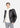 Livigno Genuine Lambskin Black Leather Jacket with Quilted Shoulder Panels and White Shearling Trim Black