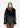 BELLE NOIR – Black Leather Jacket with Oversized Black Fur Collar Black