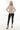 Luna Black Slim Fit Leather Jacket Beige