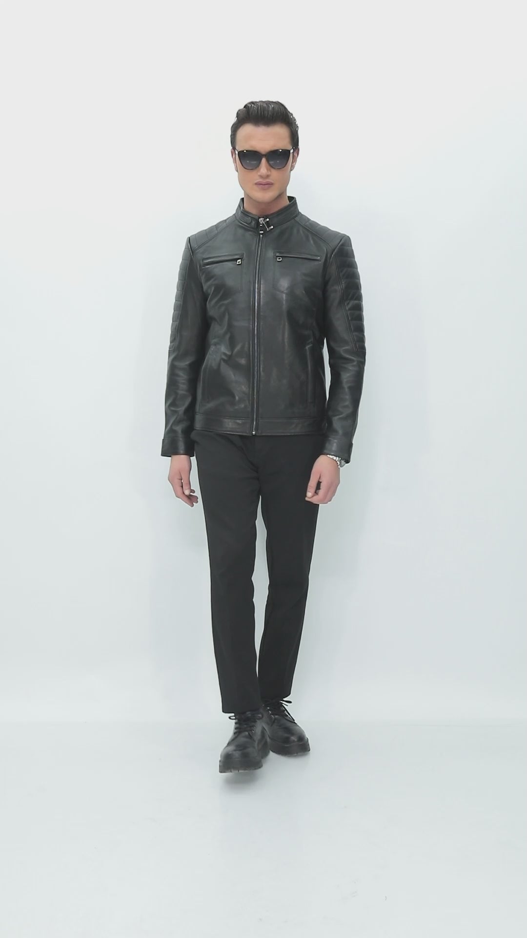 CORVIN Black Genuine Leather Jacket Black