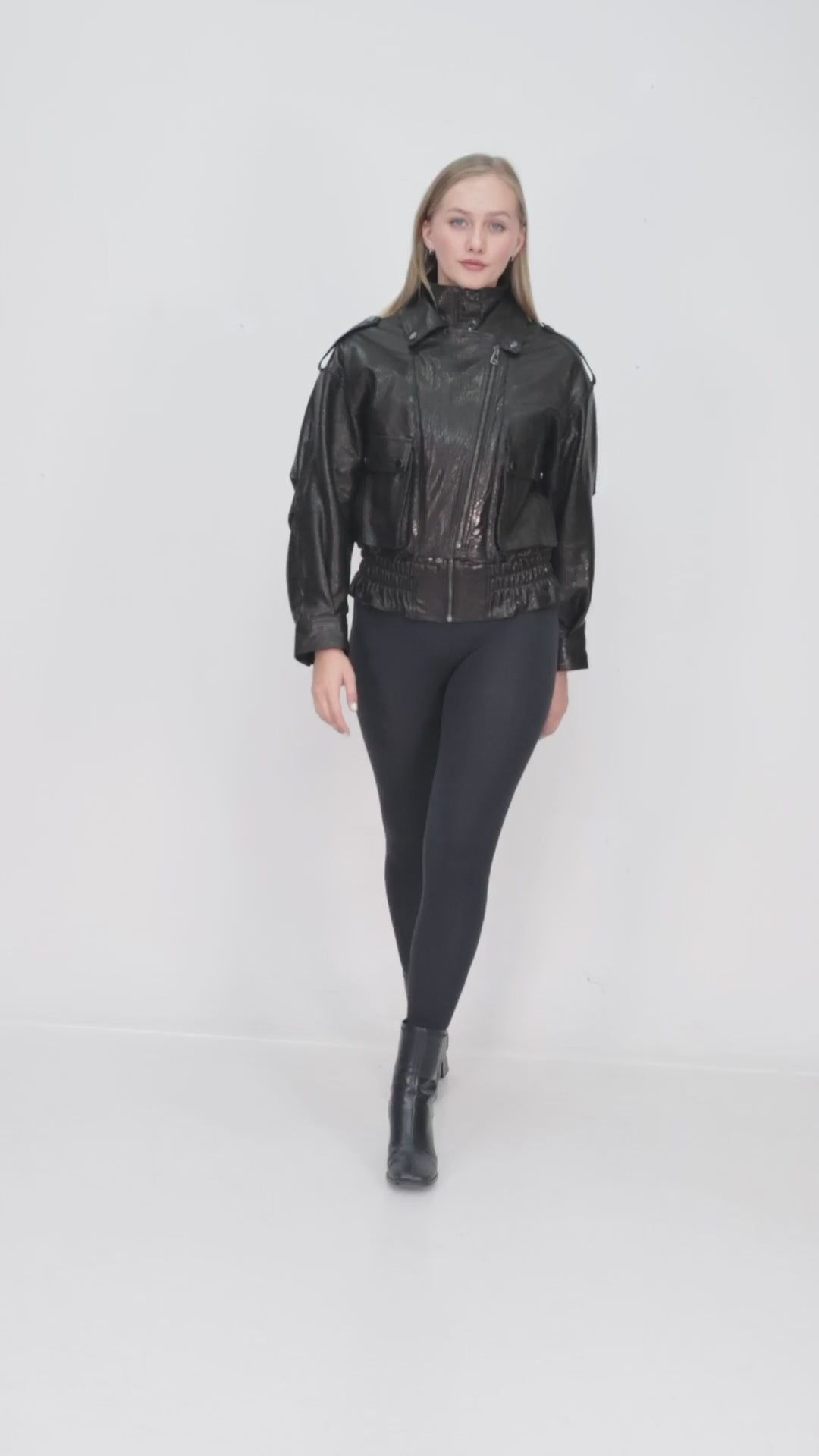 Sorella High Neck Biker Jacket