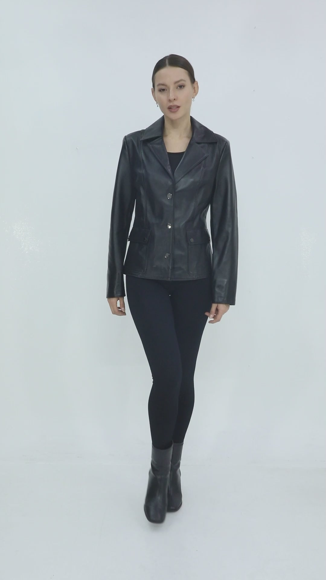 VÉLMORA NOIR – Black Leather Blazer Jacket