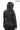 Velora Black Hooded Genuine Leather Jacket with Belt Detail