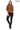 ÉLANORA COGNAC – Ruched Leather Statement Jacket