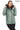 MARTA Mint Green Detachable Hood Lambskin Leather Jacket