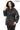 Udine Genuine Lambskin Black Hooded Leather Jacket with Snap Button Pockets