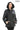 Udine Genuine Lambskin Black Hooded Leather Jacket with Snap Button Pockets