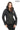 Velora Black Hooded Genuine Leather Jacket with Belt Detail