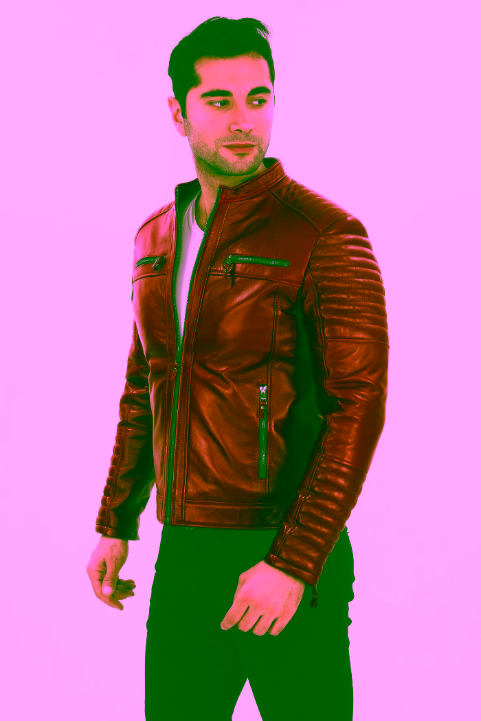 Hakiki Kuzu Derisi Kırmızı Erkek Deri Ceket – Şık ve Modern Tasarım